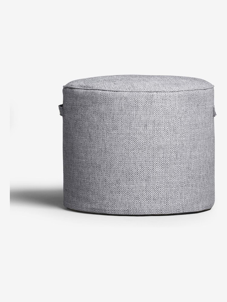 Charcoal Grey Pouffe With Handles - Image 2 of 5