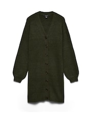 সবুজ - VERO MODA V-Neck Button Through Knitted Dress - 5এর মধ্যে 5 ছবি