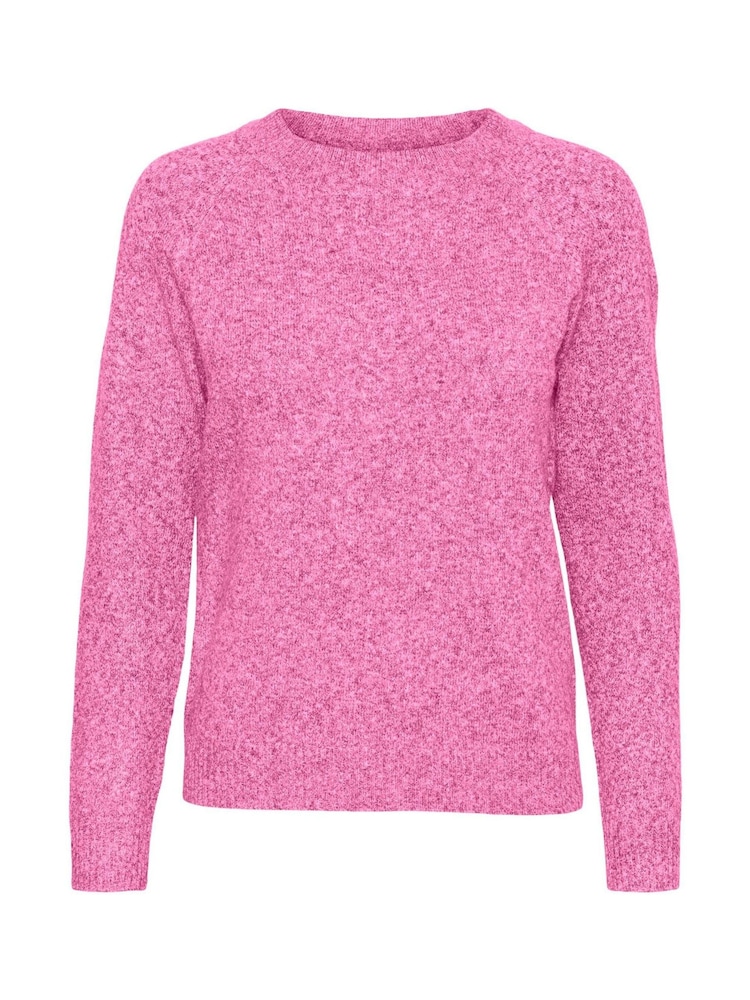 Vero Moda Light Pink Tall Round Neck Soft Touch Cosy Knitted Jumper - Image 1 of 1