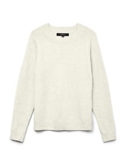 Cream περιστέρι - Vero Moda Στρογγυλή λαιμόκοψη, Απαλή πινελιά, άνετο πλεκτό πουλόβερ - Εικόνα 4 από 4