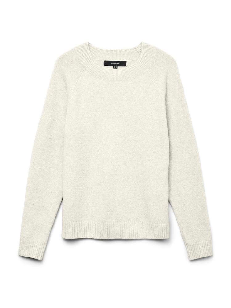 Cream περιστέρι - Vero Moda Στρογγυλή λαιμόκοψη, Απαλή πινελιά, άνετο πλεκτό πουλόβερ - Εικόνα 4 από 4