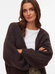 VERO MODA Brown Long Sleeve Open Cardigan - Image 3 of 4