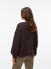 VERO MODA Brown Long Sleeve Open Cardigan - Image 4 of 4