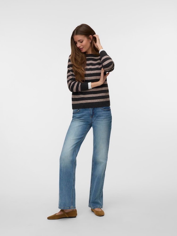 Suéter de punto abrigado con cuello redondo suave al tacto de VERO MODA - Imagen 1 de 5