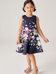 Baker By Ted Baker Neoprenkleid mit Blumenmuster, Marineblau - Bild 1 von 8