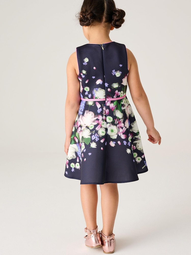 Baker By Ted Baker Neoprenkleid mit Blumenmuster, Marineblau - Bild 2 von 8