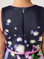 Baker By Ted Baker Neoprenkleid mit Blumenmuster, Marineblau - Bild 3 von 8