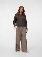 VERO MODA Brown Knitted Button Down Cardigan - Image 2 of 5