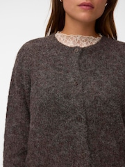 VERO MODA Brown Knitted Button Down Cardigan - Image 4 of 5