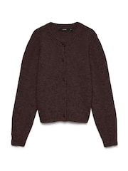 VERO MODA Brown Knitted Button Down Cardigan - Image 5 of 5