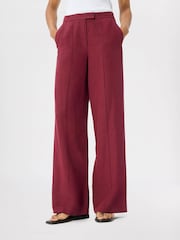 Whistles Red Full Length Pintuck Trousers - Image 2 of 5