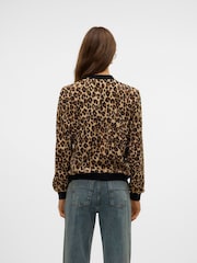Braun mit Leopardenmuster - Vero Moda Leichte Bomberjacke - Bild 4 von 5