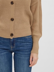 VERO MODA Beige Button Down Knitted Cardigan - Image 3 of 3
