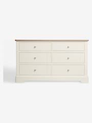 Chalk White Hampton Painted Oak Collection 6 Drawer Chest of Drawers - Image 2 of 9