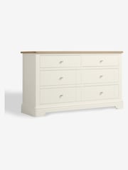 Chalk White Hampton Painted Oak Collection 6 Drawer Chest of Drawers - Image 3 of 9