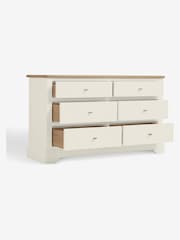 Chalk White Hampton Painted Oak Collection 6 Drawer Chest of Drawers - Image 5 of 9