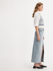 Levi's® Blue 100% Cotton Ankle Column Skirt - Image 7 of 10