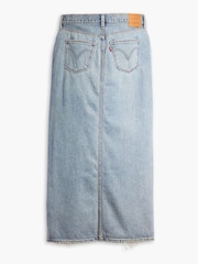Levi's® Blue 100% Cotton Ankle Column Skirt - Image 9 of 10