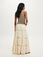 Cotton On Cream Haven Multi Tiered Maxi Skirt - Image 2 of 6