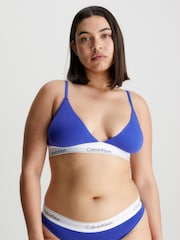 Calvin Klein Blue Modern Cotton Lined Triangle Bralette - Image 1 of 5