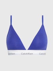 Calvin Klein Blue Modern Cotton Lined Triangle Bralette - Image 5 of 5