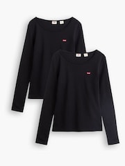 Pack de 2 camisetas de algodón 100 % y manga larga de Levi's® - Imagen 4 de 5