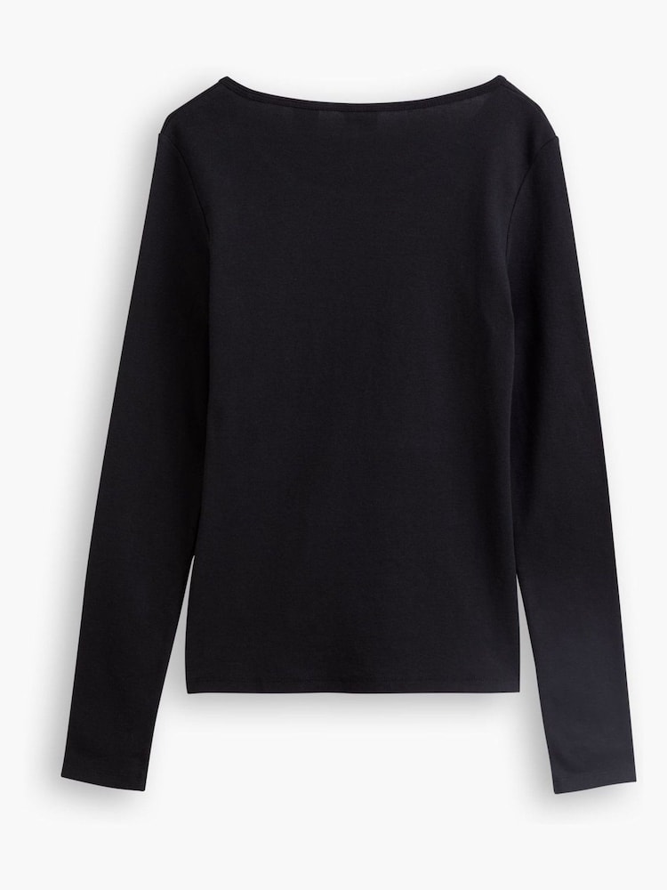 Levi's® Black 100% Cotton Long Sleeve T-Shirts 2 Pack - Image 5 of 5 Levi's® Black 100% Cotton Long Sleeve T-Shirts 2 Pack - Image 5 of 5
