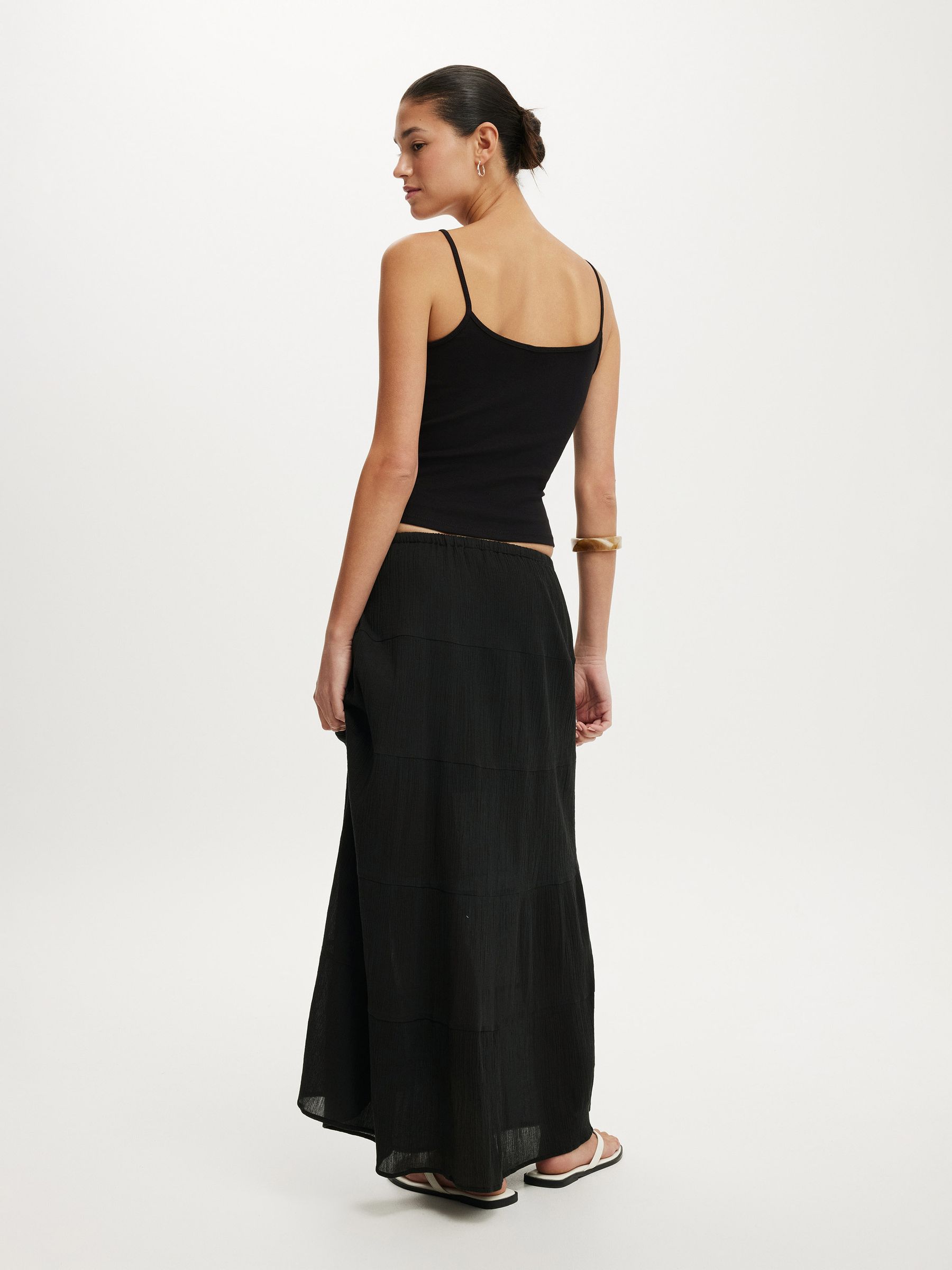 Buy Cotton On Black Haven Multi Tiered Maxi Skirt from Next USA