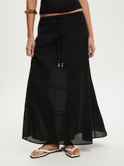 Cotton On Black Haven Multi Tiered Maxi Skirt - Image 4 of 6