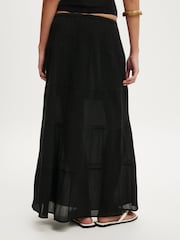 Cotton On Black Haven Multi Tiered Maxi Skirt - Image 6 of 6