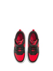 Nike Black/Red Junior Court Borough Low Trainers - Image 7 of 10