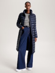 Tommy Hilfiger Blue Padded Maxi Coat - Image 1 of 11