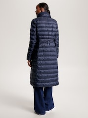 Tommy Hilfiger Blue Padded Maxi Coat - Image 2 of 11
