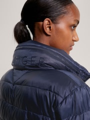 Tommy Hilfiger Blue Padded Maxi Coat - Image 5 of 11
