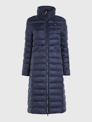 Tommy Hilfiger Blue Padded Maxi Coat - Image 6 of 11