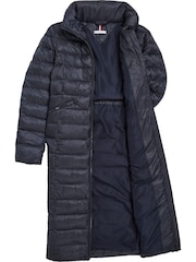 Tommy Hilfiger Blue Padded Maxi Coat - Image 8 of 11