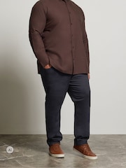 أزرق - بنطلون من التويل القطني من BadRhino Big & Tall - صورة 1 من 6