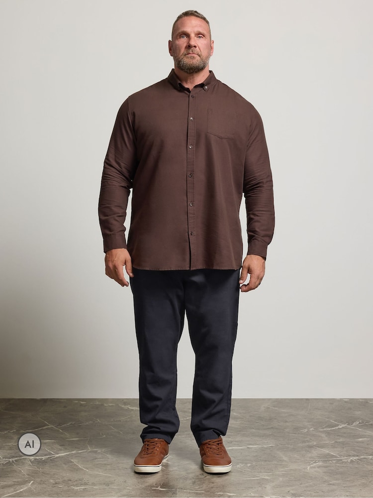 أزرق - بنطلون من التويل القطني من BadRhino Big & Tall - صورة 2 من 6