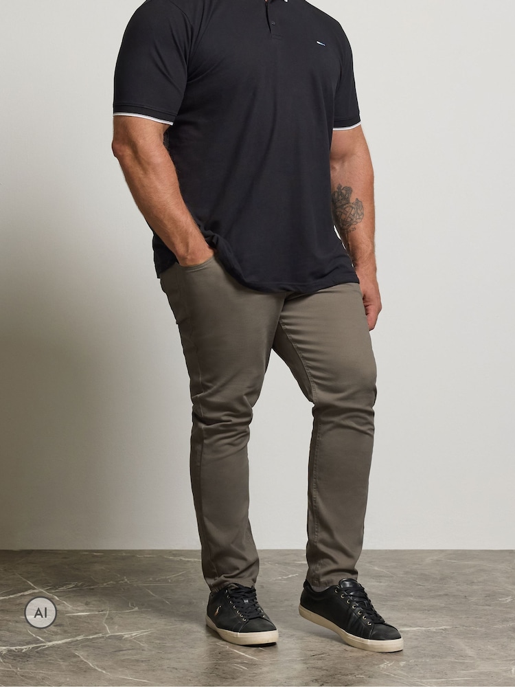 BadRhino Big & Tall Brown Cotton Twill Trousers - Image 1 of 6