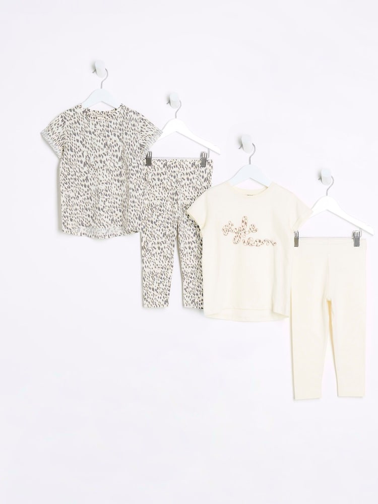 River Island Mini dekleta 100% Bombaž živalski vzorci Kompleti 2 komplet - Slika 1 iz 5