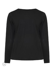 Yours Curve Black 'Dashing Dancing and Prancing' Novelty Christmas T-Shirt - Image 6 of 6