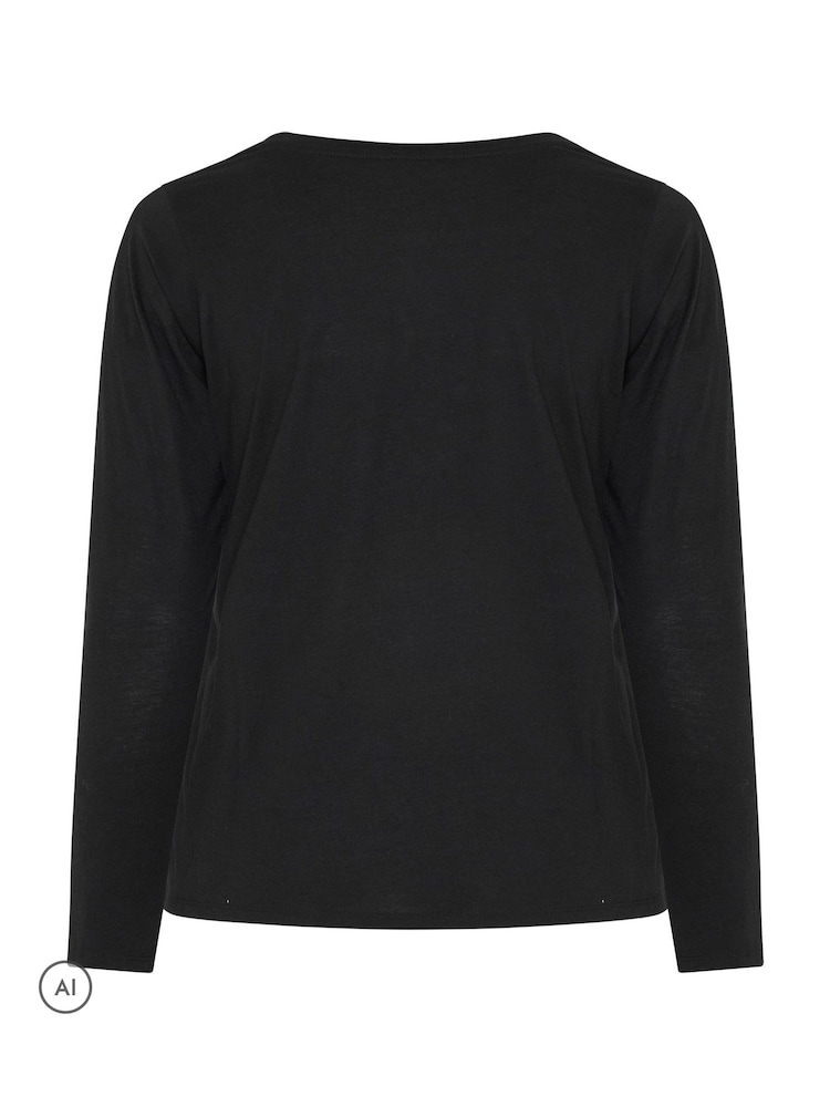 Yours Curve Black 'Dashing Dancing and Prancing' Novelty Christmas T-Shirt - Image 6 of 6