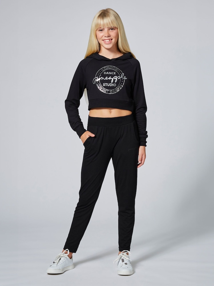 Pineapple Black Viscose Relaxed Fit Jersey Joggers - Image 2 of 5