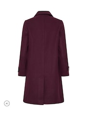 M&Co Purple Button Up Collared Coat - Image 6 of 6