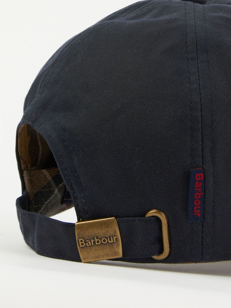 Barbour® Navy Wax 100% Cotton Cap - Image 4 of 4 Barbour® Navy Wax 100% Cotton Cap - Image 4 of 4