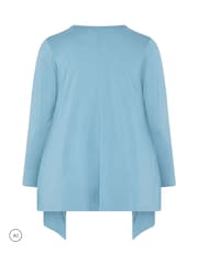 Yours Curve Blue Waterfall Cardigan - Image 6 of 6