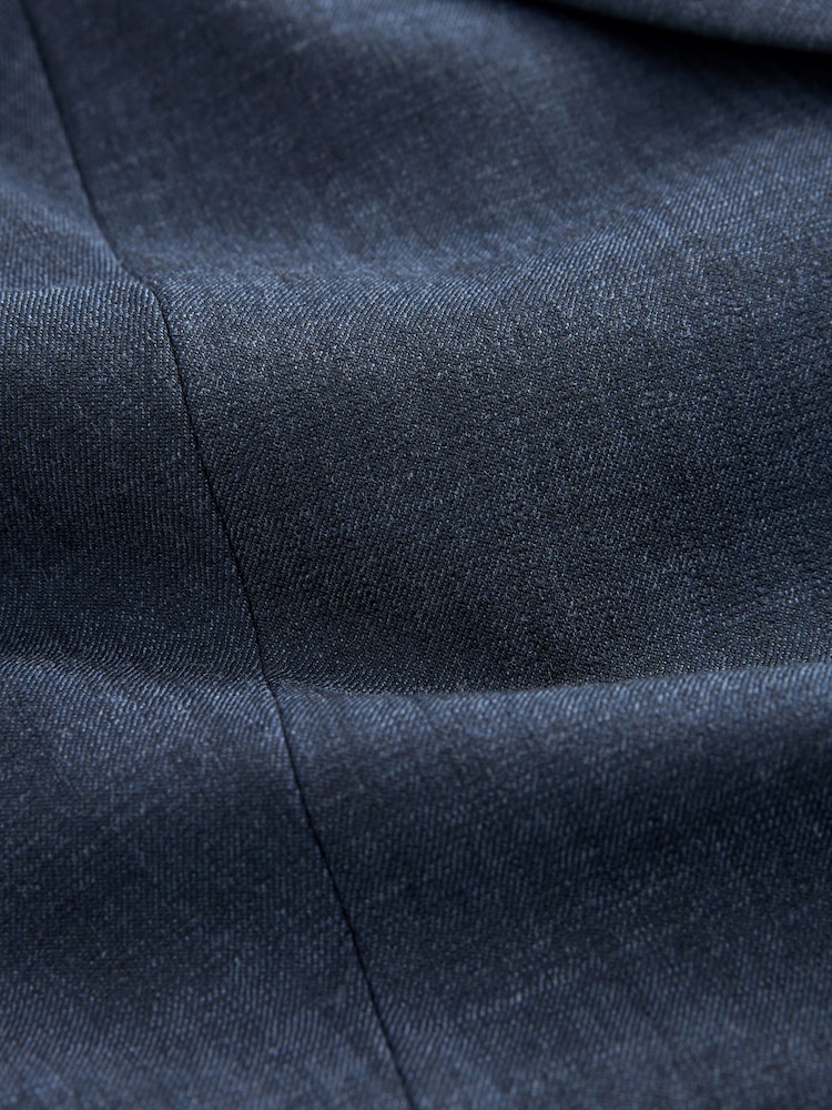 Blue Denim Look Asymmetric Blazer - Image 6 of 6