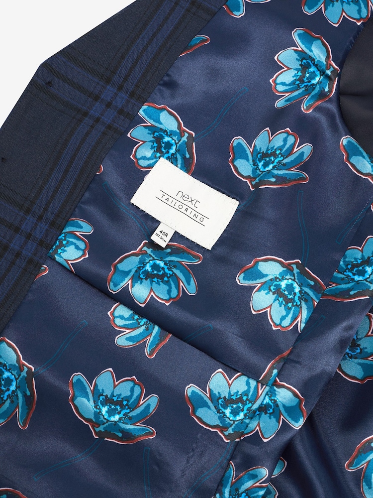 Blue Check Suit: Waistcoat - Image 2 of 3