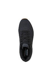 Skechers Black/White Standard Fit Mens Uno Stand On Air Lace-Up Sports Trainers - Image 6 of 6