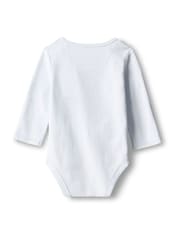 Asul - Calvin Klein Newborn Signature Logo Bodysuit - Larawan 2 ng 3